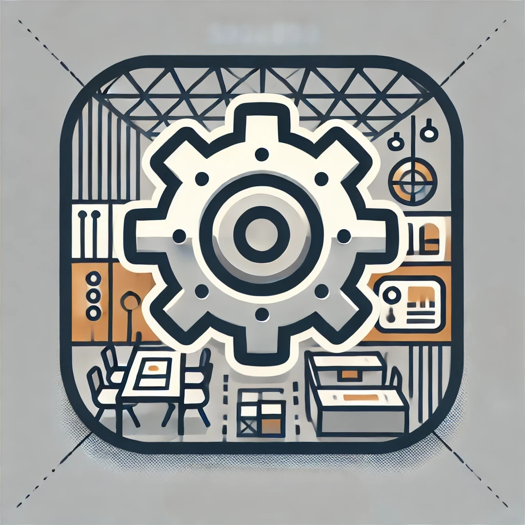 DALL·E 2024-09-12 09.50.00 - A brand new 500x500 icon for the 'Behind the Scenes' blog category. The icon should feature a gear or wrench symbol, representing the behind-the-scene